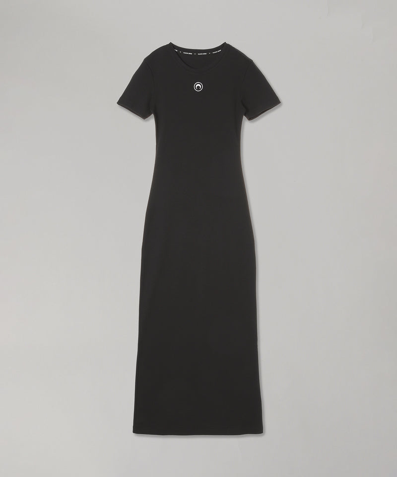 Moon Logo Ribbed Jersey Tube Dress-Marine Serre-Forget-me-nots Online Store