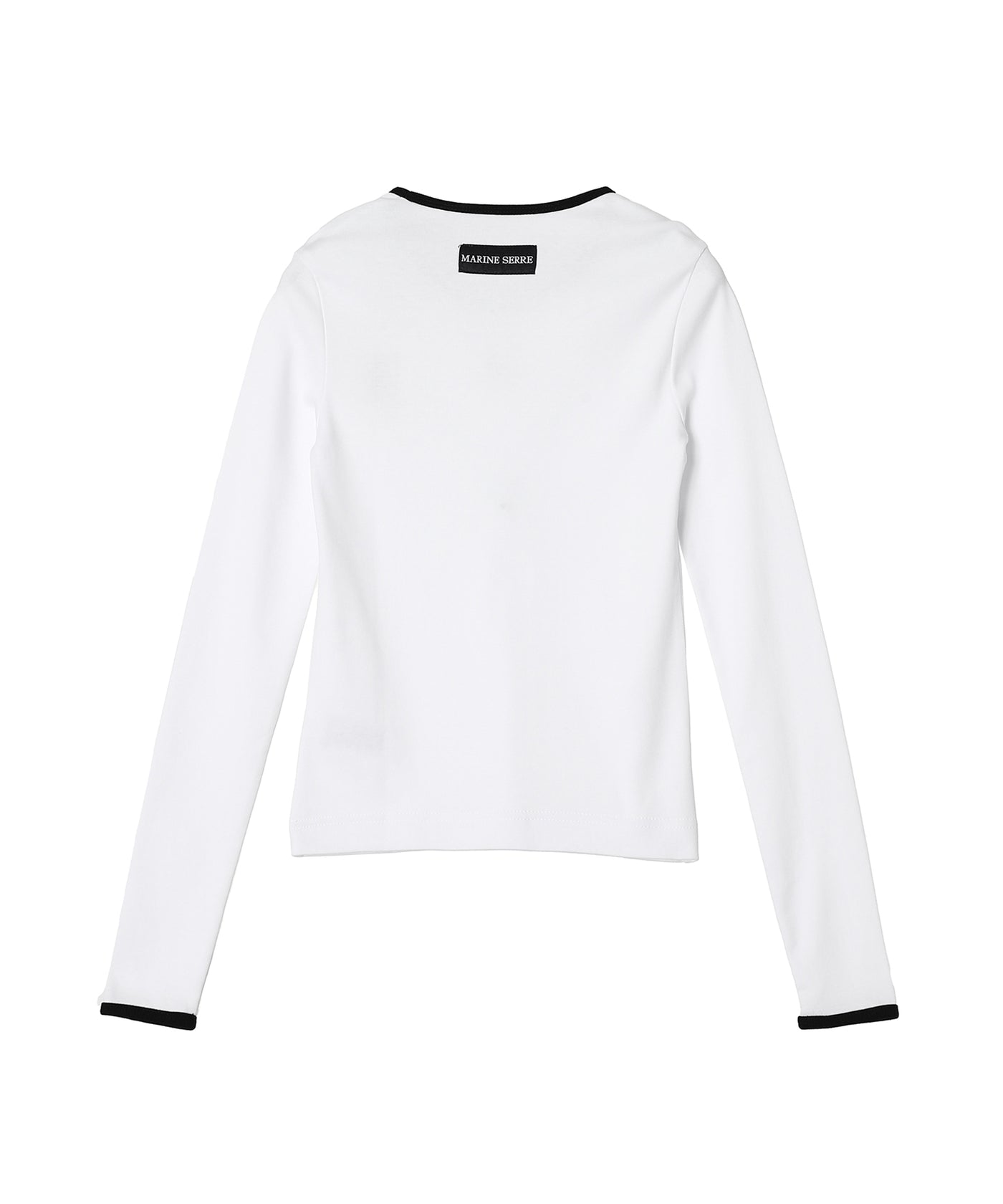 Marine Serre ムーン トップス ホワイト L マリーン セル(Marine Serre)｜Moon Logo Bicolor Jersey Ls T-Shirt