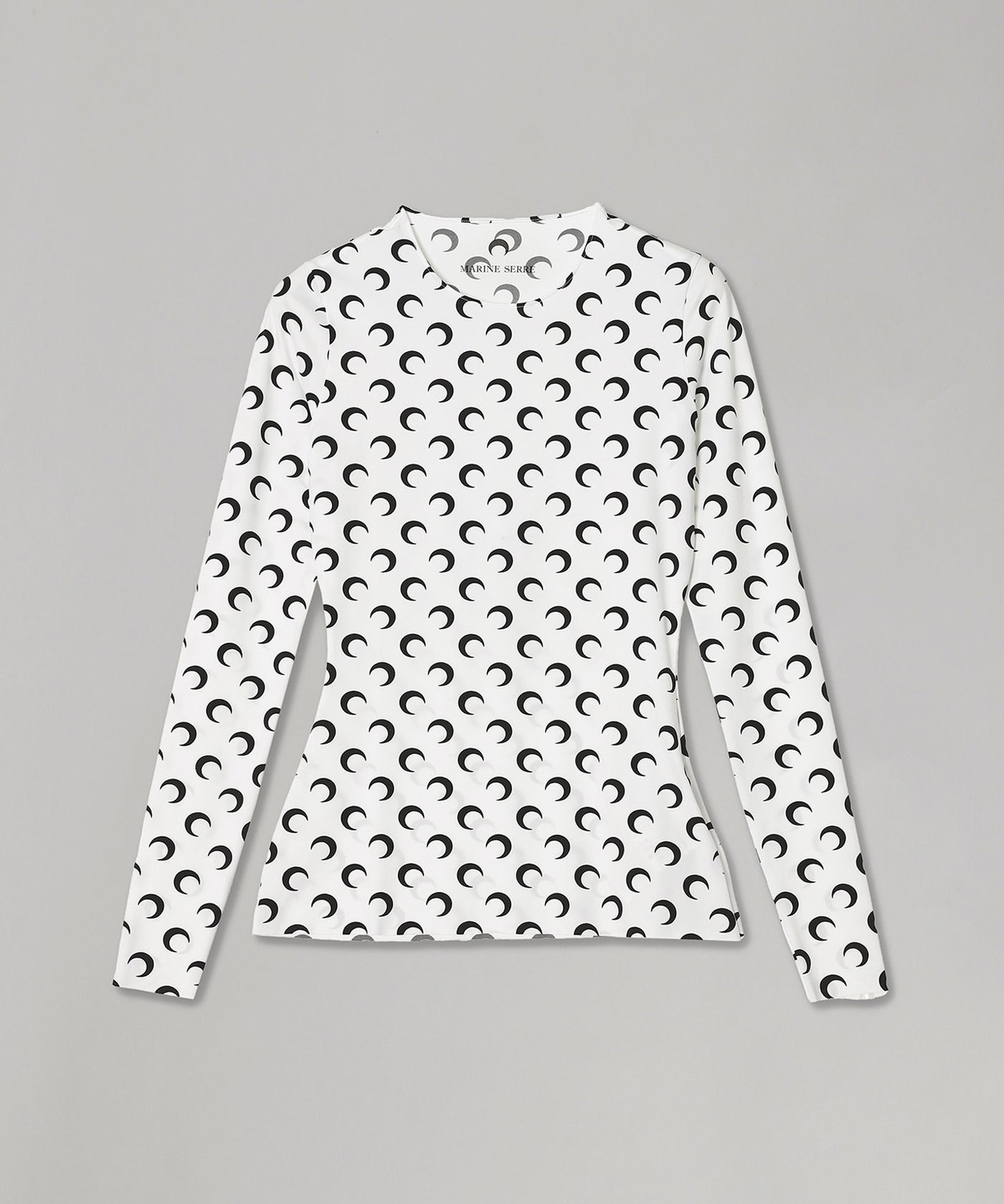 Marine Serre マリーンセル＊ムーン セカンドスキン S ホワイト Marine Serre】MOON SECOND SKIN TOP L Marine Serre Regenerated