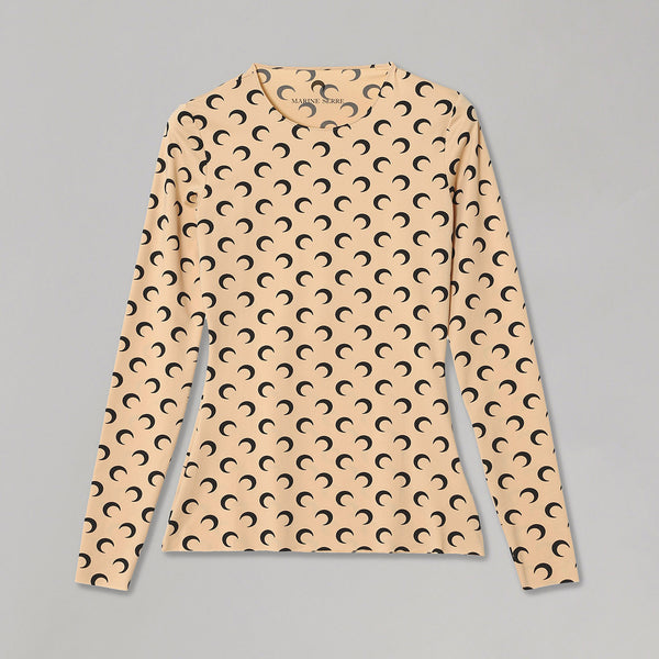 MARINE SERRE マリーンセル　ALL OVER MOON TAN MARINE SERRE Marine Serre マリーン セル カットソー Second Skin