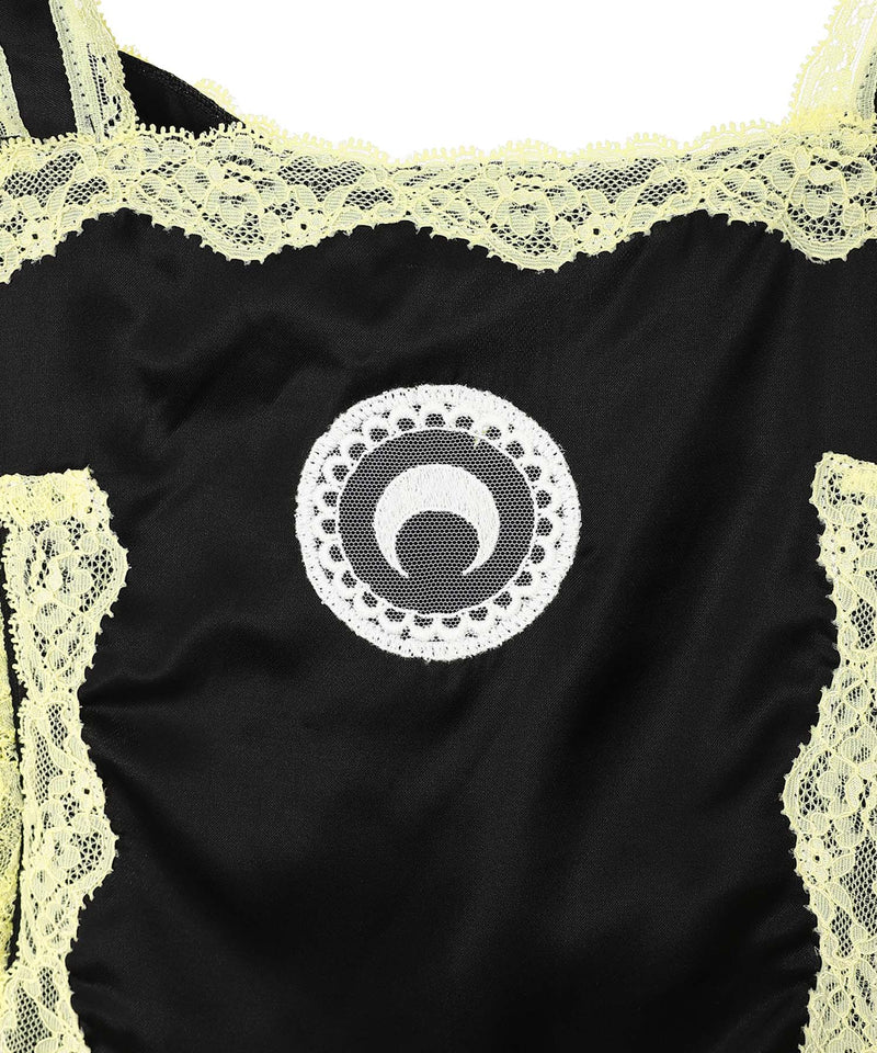 Satin & Lace Strap Top-Marine Serre-Forget-me-nots Online Store