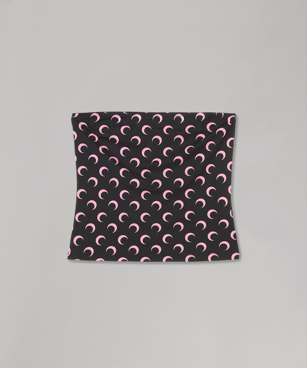 Moon Printed Jersey Sleeveless Tube Top-Marine Serre-Forget-me-nots Online Store