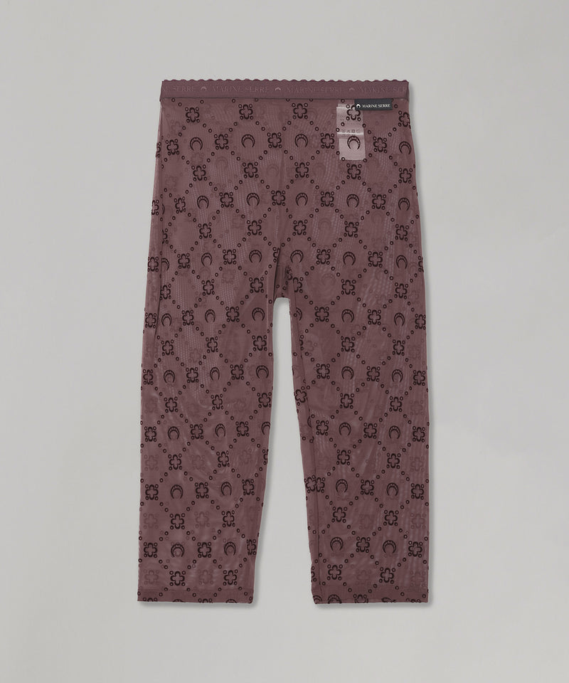 Moonogram Mesh Flock Capri Pants-Marine Serre-Forget-me-nots Online Store