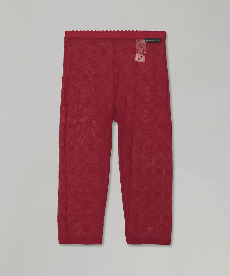 Moonogram Mesh Flock Capri Pants-Marine Serre-Forget-me-nots Online Store