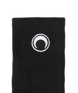 MOON LOGO KNIT ANKLE SOCKS-Marine Serre-Forget-me-nots Online Store