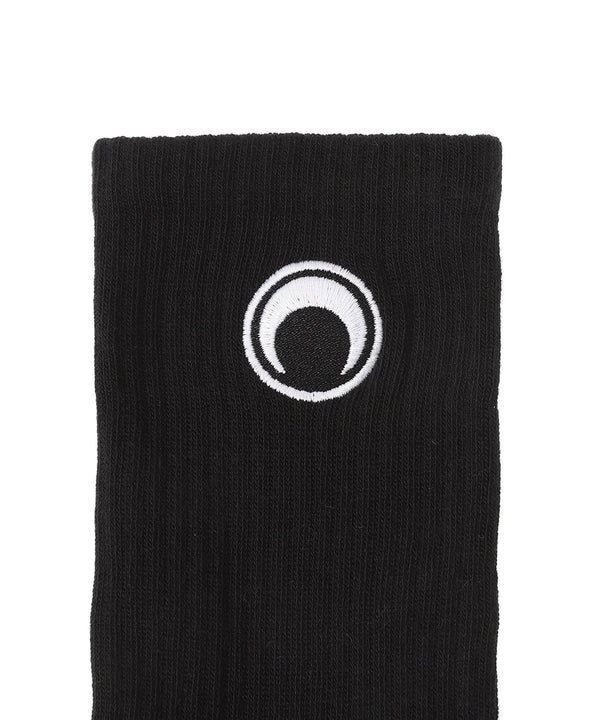 MOON LOGO KNIT ANKLE SOCKS-Marine Serre-Forget-me-nots Online Store