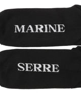 MOON LOGO KNIT ANKLE SOCKS-Marine Serre-Forget-me-nots Online Store
