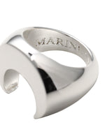 Silver Plated Moon Ring-Marine Serre-Forget-me-nots Online Store