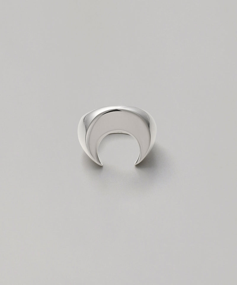 Silver Plated Moon Ring-Marine Serre-Forget-me-nots Online Store