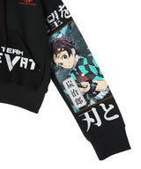 Regenerated Graphic Jersey Cropped Zipped Hoodie-Marine Serre-Forget-me-nots Online Store