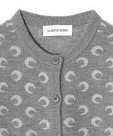 Moon Jacquard Knit Fitted Cardigan-Marine Serre-Forget-me-nots Online Store