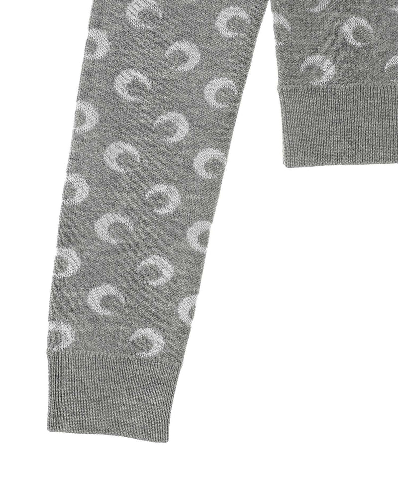 Moon Jacquard Knit Fitted Cardigan-Marine Serre-Forget-me-nots Online Store