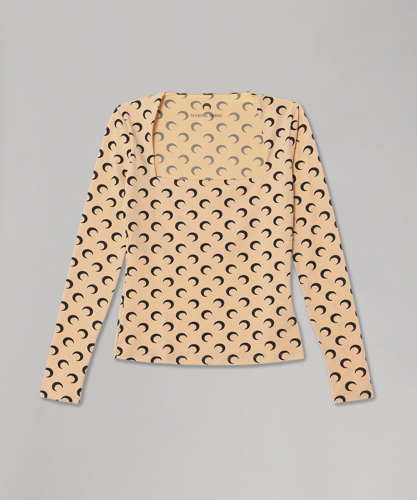 マリーン セル(Marine Serre)｜Moon Printed Jersey Ls Squareneck Top