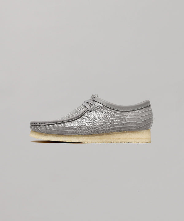 Wallabee Grey Croc-CLARKS-Forget-me-nots Online Store