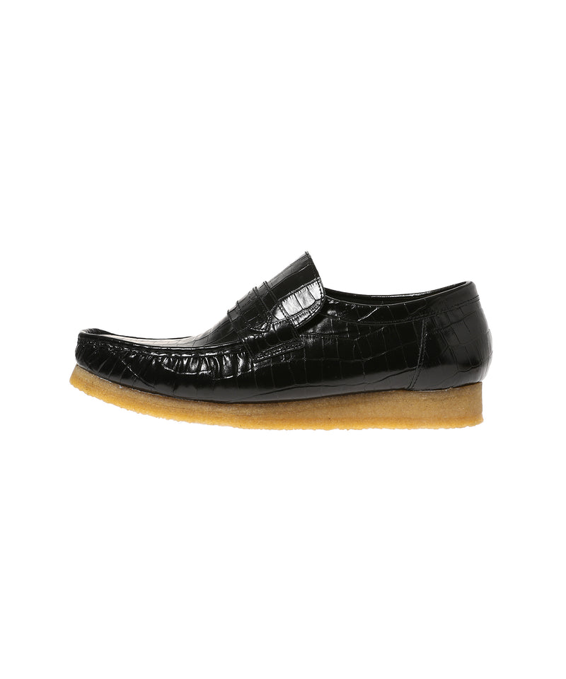 Wallabeeloafer Black Croc-Clarks-Forget-me-nots Online Store