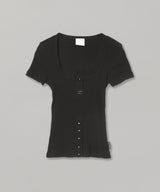 Snaps 90S Rib T-Shirt-courrèges-Forget-me-nots Online Store