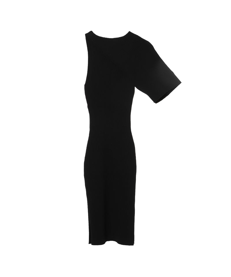 Long Asymetrical Rib Knit Dress-courrèges-Forget-me-nots Online Store