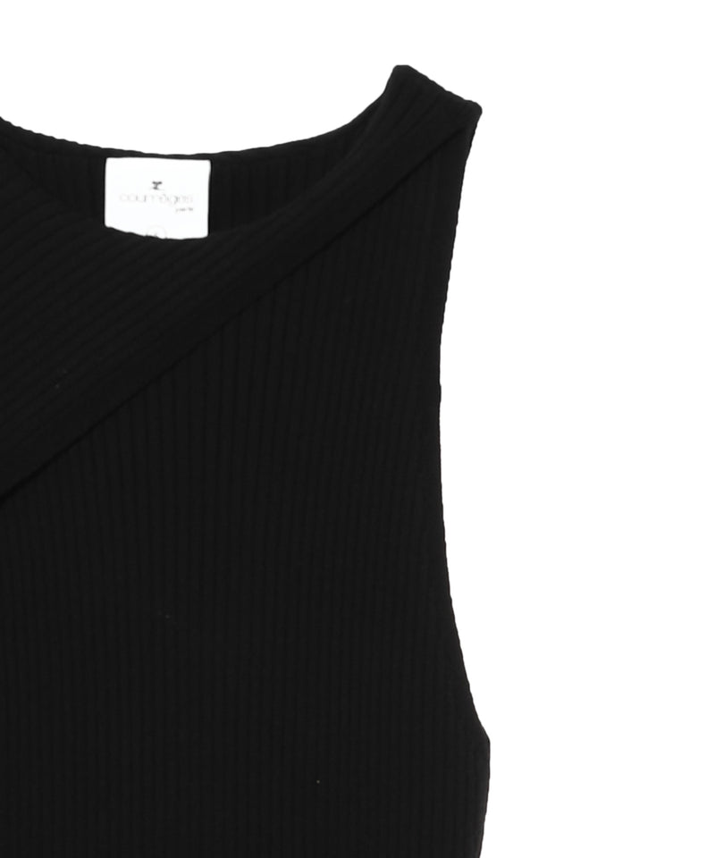 Long Asymetrical Rib Knit Dress-courrèges-Forget-me-nots Online Store