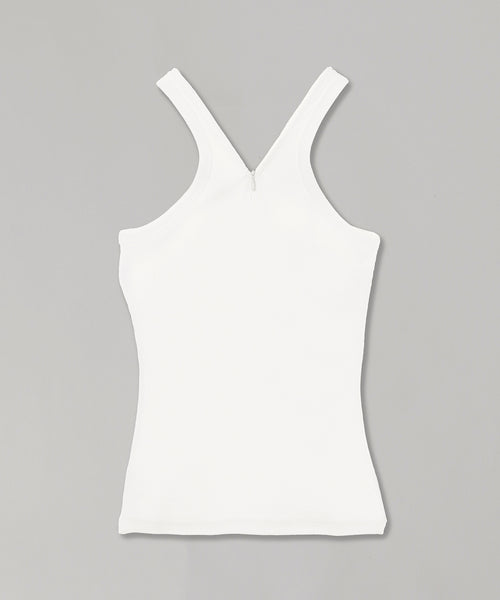 Criss Cross 90S Rib Tank Top-courrèges-Forget-me-nots Online Store