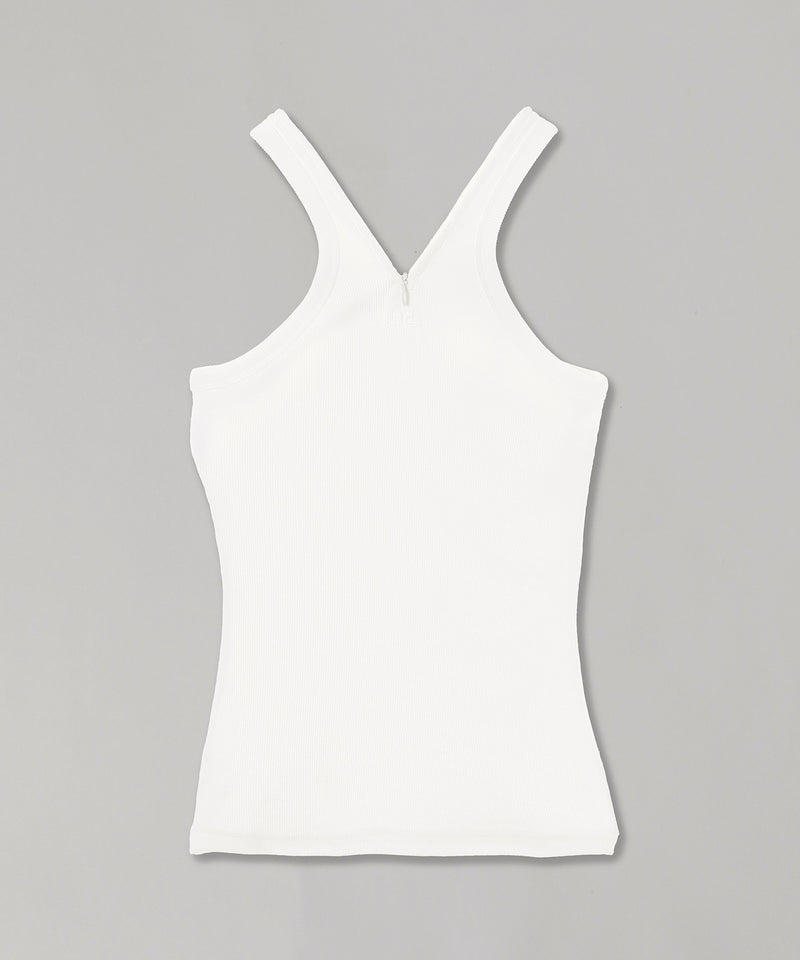 Criss Cross 90S Rib Tank Top-courrèges-Forget-me-nots Online Store