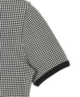 Contrast Houndstooth T-Shirt-courrèges-Forget-me-nots Online Store