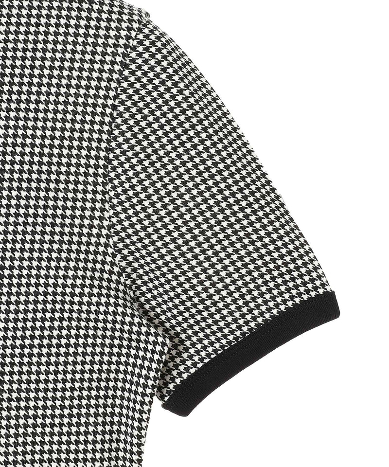 Contrast Houndstooth T-Shirt-courrèges-Forget-me-nots Online Store