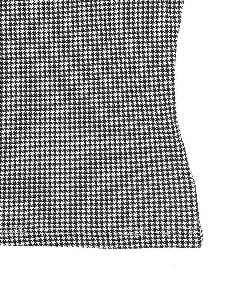 Contrast Houndstooth T-Shirt-courrèges-Forget-me-nots Online Store