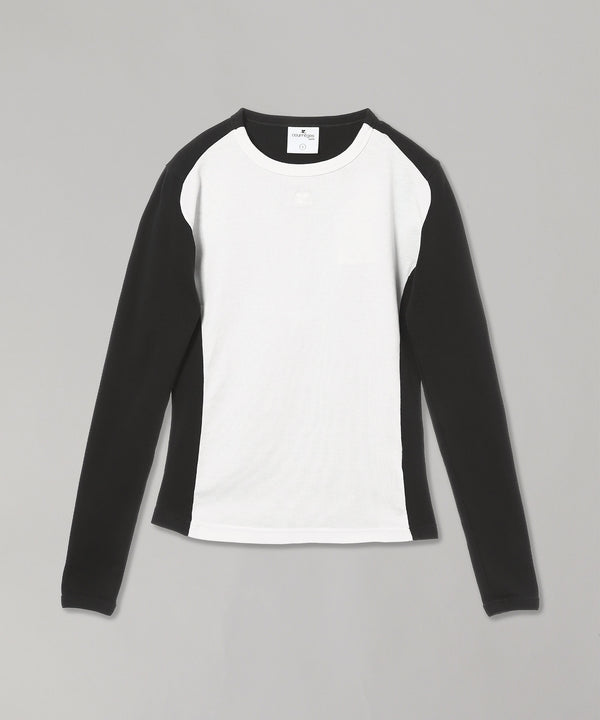 Contrast Frame Ls T-Shirt-courrèges-Forget-me-nots Online Store