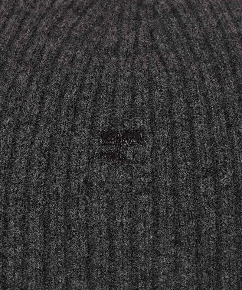 Ac Ribbed Lambswool Beanie-courrèges-Forget-me-nots Online Store