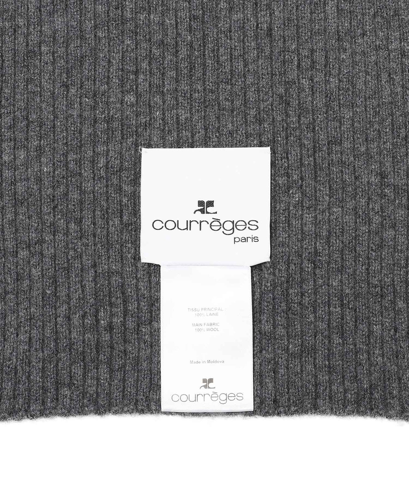 クレージュ(courrèges)｜Ac Ribbed Lambswool Scarf - 242252416026  