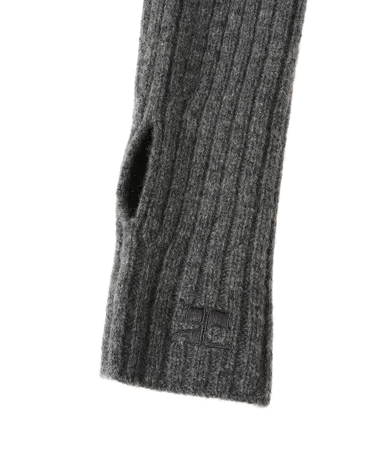 Ac Ribbed Lambswool Mittens-courrèges-Forget-me-nots Online Store