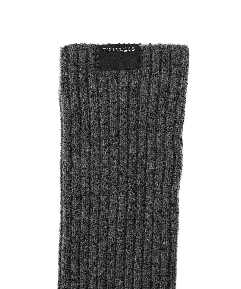 Ac Ribbed Lambswool Mittens-courrèges-Forget-me-nots Online Store