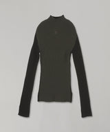 Frame Contrast Rib Knit Sweater-courrèges-Forget-me-nots Online Store