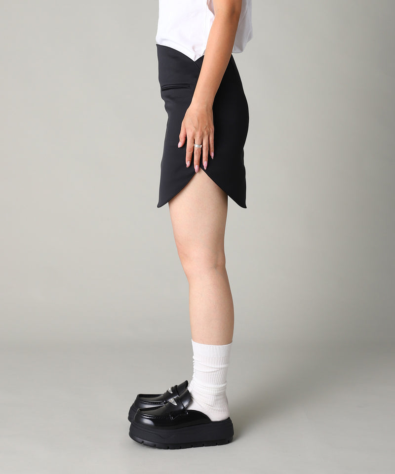 Circle Satin Mini Skirt-courrèges-Forget-me-nots Online Store