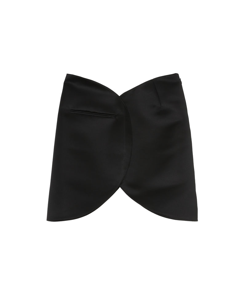 Circle Satin Mini Skirt-courrèges-Forget-me-nots Online Store