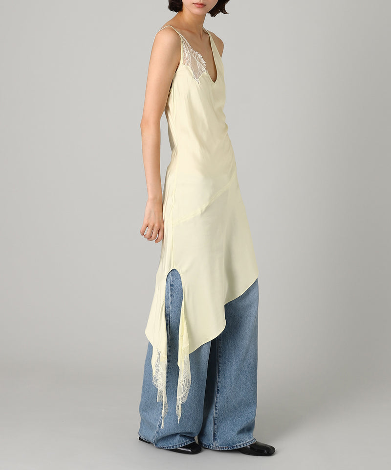 Undressed Lace Satin Dress-courrèges-Forget-me-nots Online Store