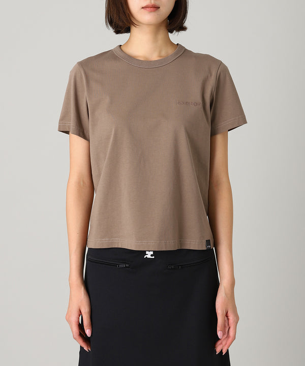 Embroidered T-Shirt-courrèges-Forget-me-nots Online Store