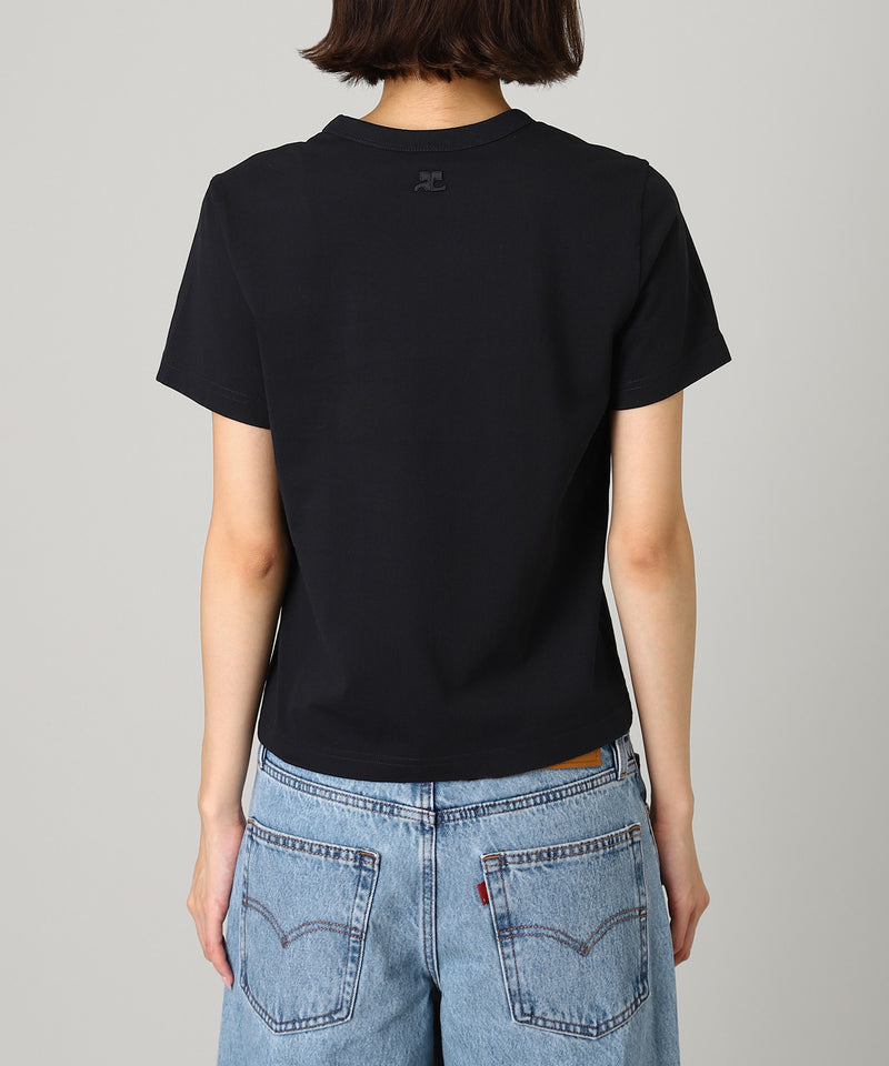 Embroidered T-Shirt-courrèges-Forget-me-nots Online Store