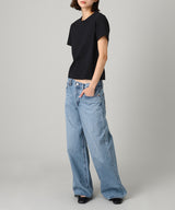 Embroidered T-Shirt-courrèges-Forget-me-nots Online Store