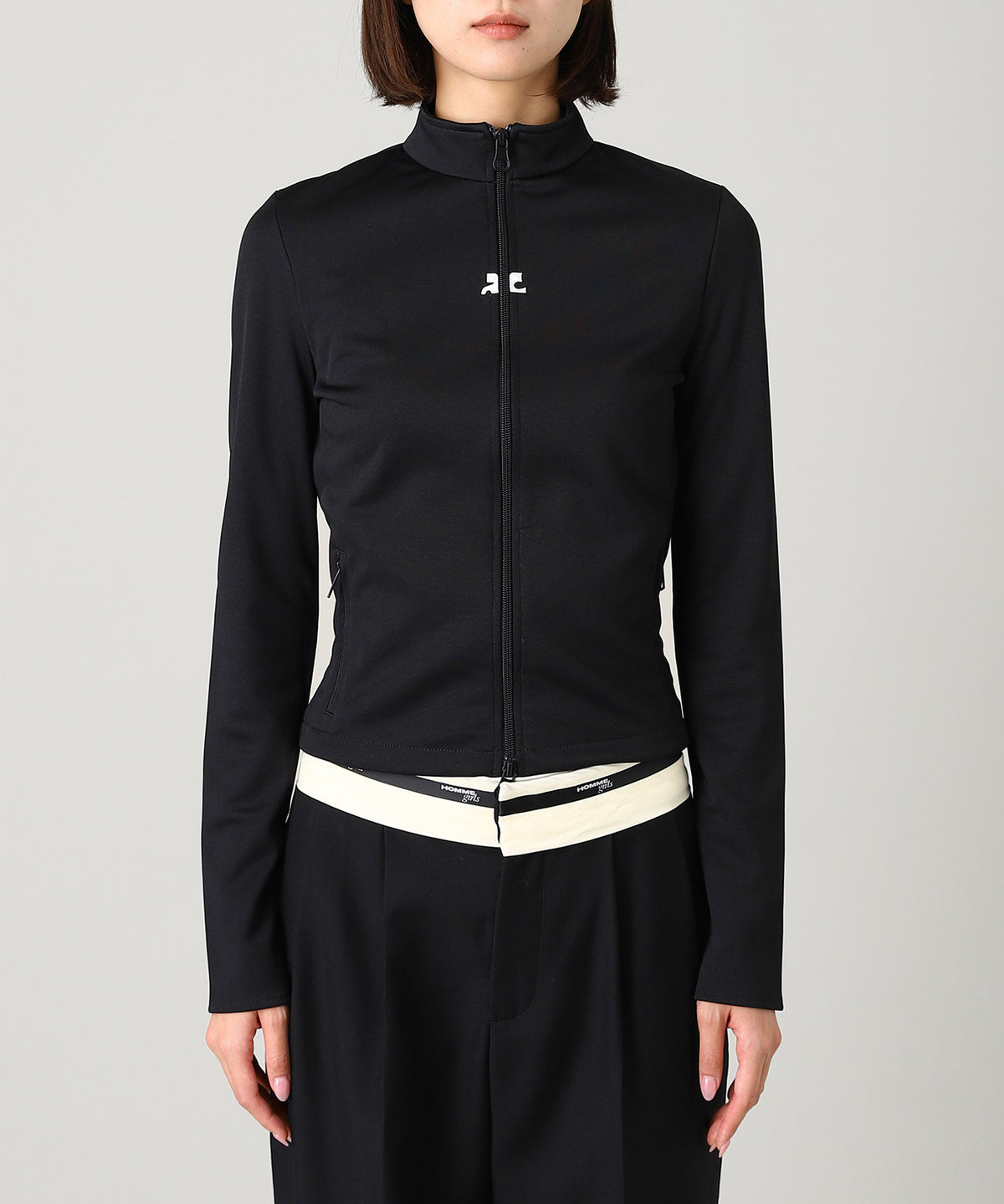 y様用【クレージュ Courrèges】胸元サークル ミニドレス ブラック L y様用【クレージュ Courrèges】胸元サークル ミニドレス ブラック L