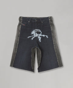 Black Denim Short-prototypes-Forget-me-nots Online Store
