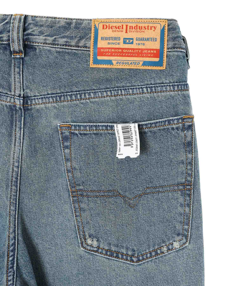 Blue Denim Blue Oversized Jean - Belt-prototypes-Forget-me-nots Online Store