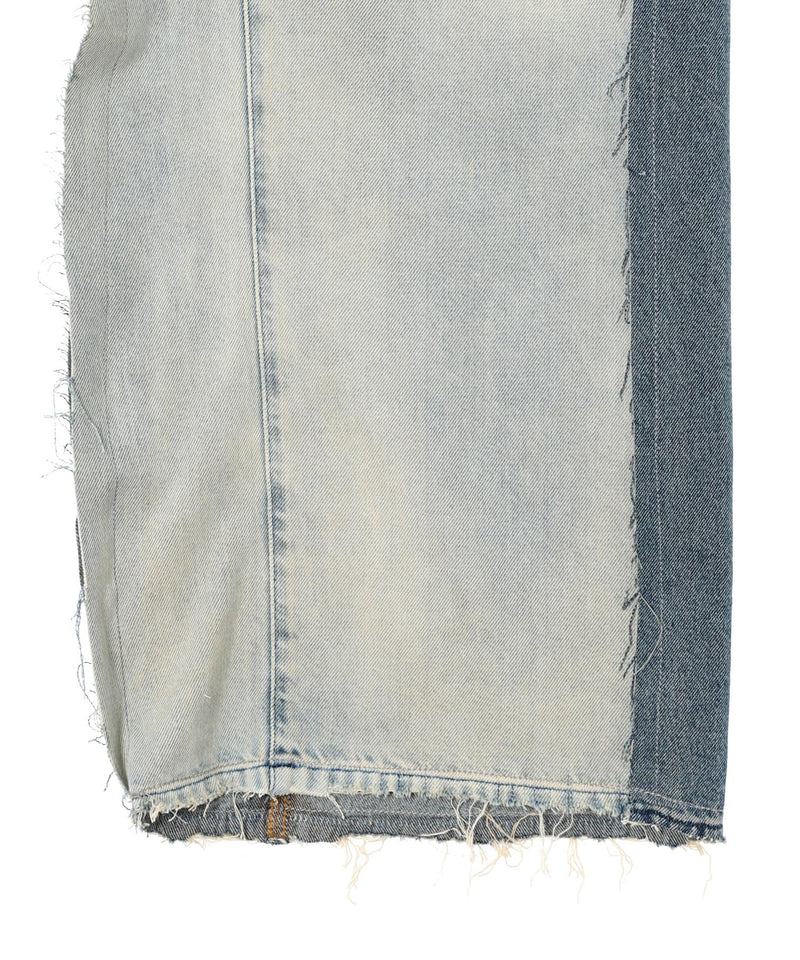 Blue Denim Blue Oversized Jean - Belt-prototypes-Forget-me-nots Online Store