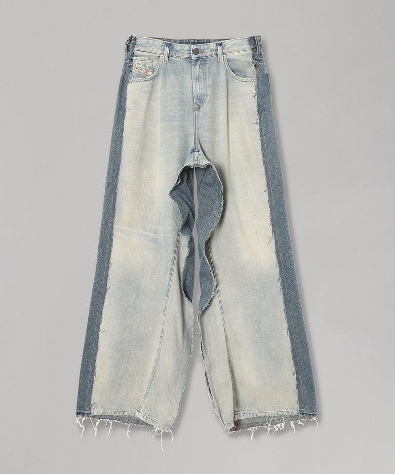 Blue Denim Blue Oversized Jean - Belt-prototypes-Forget-me-nots Online Store