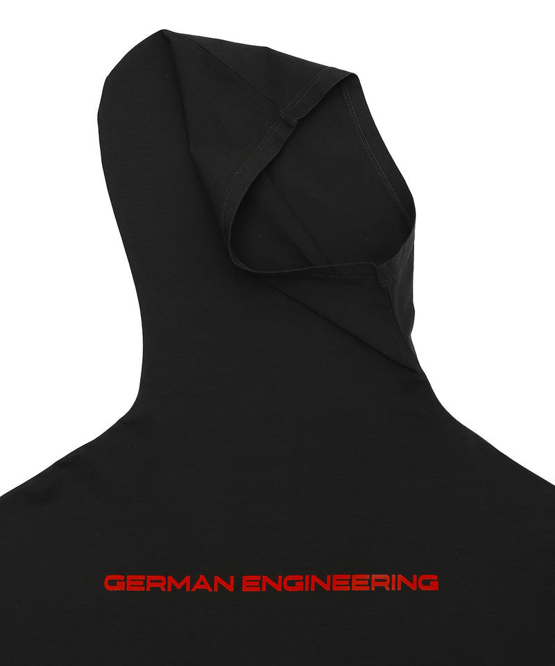 Stretch Cotton Black Twisted Hoodie-prototypes-Forget-me-nots Online Store
