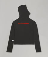 Stretch Cotton Black Twisted Hoodie-prototypes-Forget-me-nots Online Store