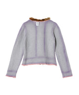 Vintage Knit & Fur Scraps Light Colour Sprayers Cardigan Fur Collar-prototypes-Forget-me-nots Online Store