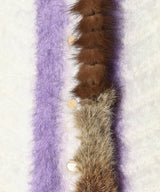 Vintage Knit & Fur Scraps Light Colour Sprayers Cardigan Fur Collar-prototypes-Forget-me-nots Online Store