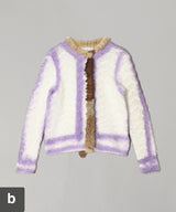 Vintage Knit & Fur Scraps Light Colour Sprayers Cardigan Fur Collar-prototypes-Forget-me-nots Online Store