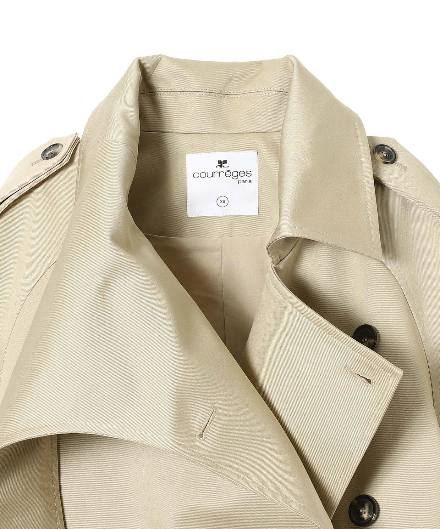 クレージュ(courrèges)｜Oblique Trench Coat ｜Forget-me-nots